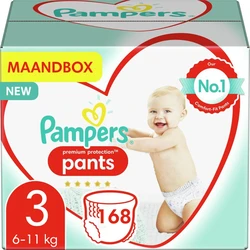 Pampers - Premium Protection Pants - Maat 3 - Maandbox - 168 luierbroekjes