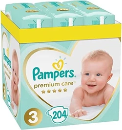 Pampers Premium Care Luiers Maat 3 (6-10 kg) 204 Stuks