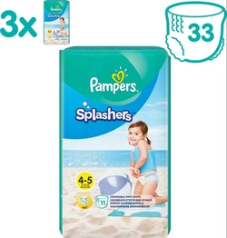 Pampers - Splashers - Wegwerpbare Zwemluiers - Maat 4/5 - 33 stuks