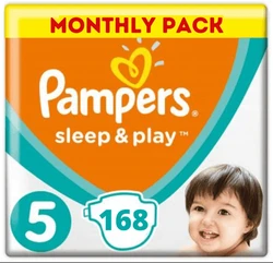 Pampers Sleep & Play Maat 5 - 168 Luiers Maandbox Pampers Sleep & Play Maat 5 - 168 Luiers Maandbox