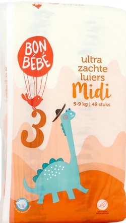 bonbebe luier maat 3 zak met 48 luiers