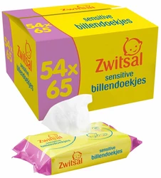 Zwitsal - Billendoekjes Sensitive - 54 x 57 - 3078 babydoekjes