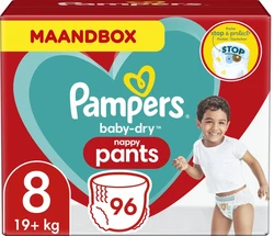 Pampers Baby-Dry Luierbroekjes - Maat 8 (19kg+) - 96 stuks - Maandbox