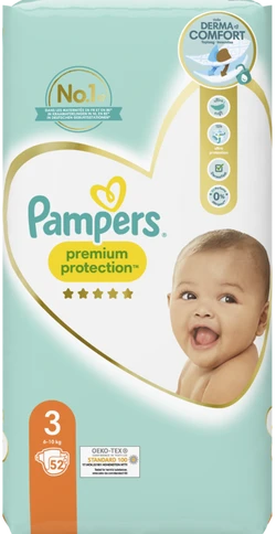 Pampers Premium Protection maat 3 - 52 luiers