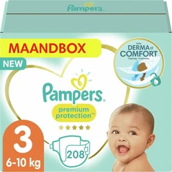 Pampers - Premium Protection - Maat 3 - Maandbox - 208 luiers