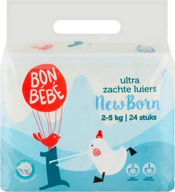 Bonbébé Luiers Ultra Zachte Luiers maat 1, pak met 24 luiers