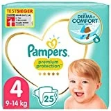 Pampers Premium Protection Maat 4, Luiers x25, 9kg-14kg, Onze N°1 Voor Comfort En Bescherming Van De Gevoelige Huid