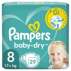 Pampers - Baby Dry - Maat 8 - Mega Pack - 58 luiers Pampers - Baby Dry - Maat 8 - Mega Pack - 58 luiers