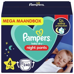 Pampers - Night Pants - Maat 4 - Mega Maandbox - 240 Luierbroekjes Pampers - Night Pants - Maat 4 - Mega Maandbox - 240 Luierbroekjes
