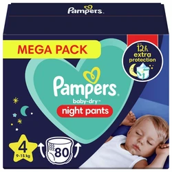 Pampers - Night Pants - Maat 4 - Mega Pack - 80 Luierbroekjes Pampers - Night Pants - Maat 4 - Mega Pack - 80 Luierbroekjes