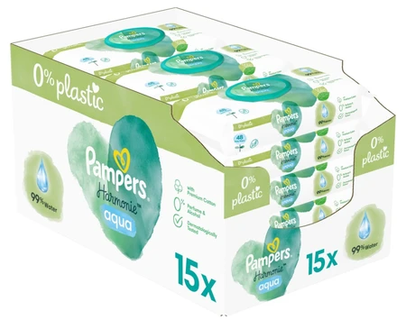 Pampers - Harmonie Aqua - Billendoekjes - 1440 doekjes - 30 x 48 Pampers - Harmonie Aqua - Billendoekjes - 1440 doekjes - 30 x 48