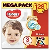 Huggies Ultra Comfort luiers, maat 3 (4-9 kg), 128 luiers