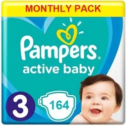 Pampers Active Baby Maat 3 - 164 Luiers Maandbox