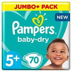 Pampers Baby-Dry maat 5+ - 70 luiers Pampers Baby-Dry Pants luiers, 2 stuks