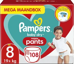 Pampers - Baby Dry Pants - Maat 8 - Mega Maandbox - 108 luierbroekjes