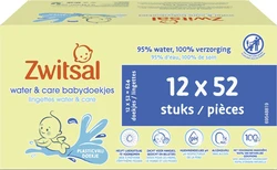 Zwitsal Billendoekjes Water & Care Alcoholvrij - 624 doekjes - Voordeelverpakking