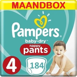 Pampers Baby Dry Pants Maat 4 - 184 Luierbroekjes Maandbox