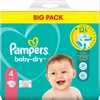 Pampers baby-dry maat 4 - BIG PACK - 70 stuks - 9 tot 14 kg- 12h bescherming