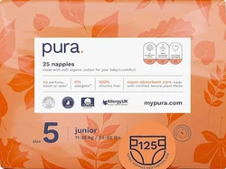 Pura Eco-Friendly luiers Maat 5 (11-25kg), 125 luiers
