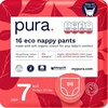 Pura Eco Nappy Pants - Maat 7 - 96 luiers Pura Premium Eco Luierbroekje Maat 7 (17+kg/37+lbs) Maandverpakking 6 x 16 per pak, 96 Baby Peuter Easy Pull Up