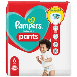 Pampers Baby dry pants maat 6 valuepack met 34 luierbroekjes