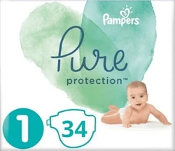 Pampers Pure Protection Maat 1 - 34 Luiers Pampers Pure Protection Maat 1 - 34 Luiers
