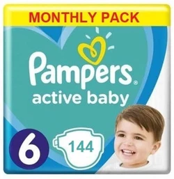 Pampers Active Baby Luiers Maat 6 - 144 Luiers Maandbox