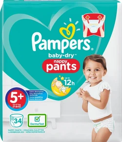 Pampers Baby Dry Pants Maat 5+ - 34 Luierbroekjes Pampers Baby Dry Pants Maat 5+ - 34 Luierbroekjes