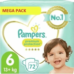 Pampers - Premium Protection - Maat 6 - Mega Pack - 72 luiers Pampers - Premium Protection - Maat 6 - Mega Pack - 72 luiers
