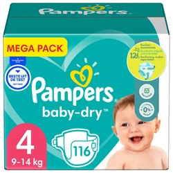 pampers baby-dry-maat-4-mega-pack-116-luiers