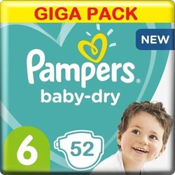 Pampers Baby Dry Maat 6 - 52 Luiers Voordeelverpakking
