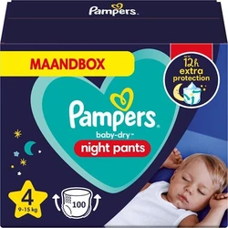 Pampers Baby Dry Night Pants Maat 4 - 100 Luierbroekjes Pampers Baby Dry Night Pants Maat 4 - 100 Luierbroekjes