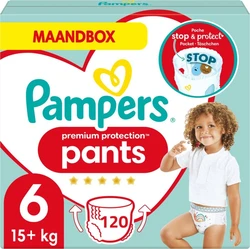 Pampers Premium Protection Pants Luierbroekjes - Maat 6 (+15 kg) - 120 Stuks - Maandbox