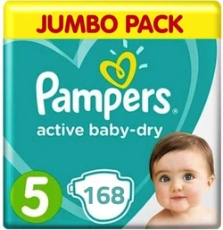 Pampers Active Baby Dry - Maat 5 (11-16KG) - 168 Luiers - Maandbox