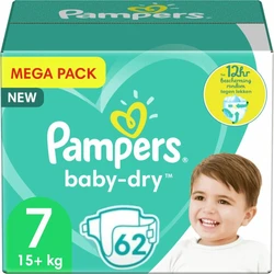 Pampers Baby-Dry Maat 7 (15kg+) - 62 Luiers