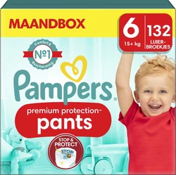 Pampers Premium Protection Pants - Maat 6 (15kg+) - 132 Luierbroekjes - Maandbox