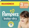 Pampers Baby-Dry - Maat 3 (6kg - 10kg) - 222 Luiers - Maandbox
