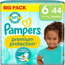 Pampers Babyluier Premium Protection Maat 6 Extra Large (13+ kg), Big Pack, 44 Stuks