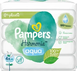 Pampers billendoekjes Harmonie Aqua (4x48 St), 192 Stuks