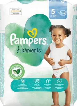 Pampers Harmonie Babyluiers Maat 5 Junior (11-16 kg), 19 Stuks