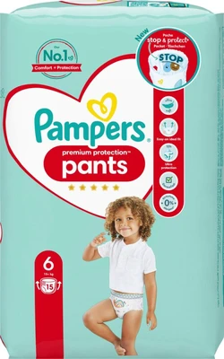 Pampers Broek Premium Protection maat 6 extra groot, 15+ kg, enkele verpakking, 15 stuks Pampers Broek Premium Protection maat 6 extra groot, 15+ kg, enkele verpakking, 15 stuks