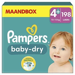 Pampers Baby-Dry maat 4+ maandbox 198 luier Pampers Baby-Dry maat 4+ maandbox 198 luier