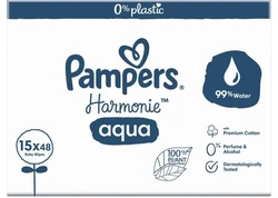 Pampers Harmonie Aqua Billendoekjes 15 Verpakkingen = 720 Stuks