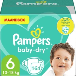 Pampers Baby Dry Maat 6 - 164 Luiers Maandbox Pampers Baby Dry Maat 6 - 164 Luiers Maandbox