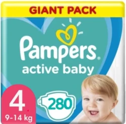 Pampers active baby Luiers maat 4 (9-14 kg) - 280 stuks (4x70)- Maandbox