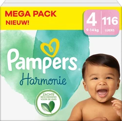 Pampers - Harmonie - Maat 4 - Mega Pack - 116 stuks - 9/14 KG