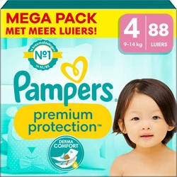 Pampers - Premium Protection - Maat 4 - Mega Pack - 88 stuks - 9/14 KG