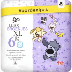 Etos Woezel & Pip Luierbroekjes Extra Large Voordeelpak Maat 6 16+ kilo 30 stuks