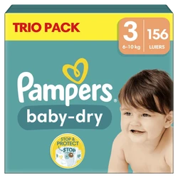 Pampers Baby-Dry Luiers Maxi Geant Maat 3 6-10 KG 156 Stuks