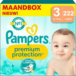 Pampers - Premium Protection - Maat 3 - Maandbox - 222 stuks - 6/10 KG